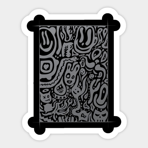 Faces in Goo Sticker by BrokenGrin